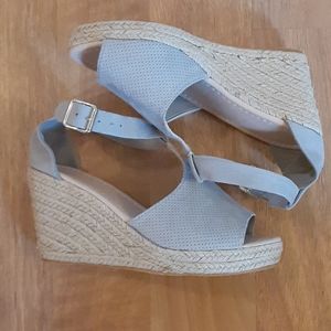 Faux Suede Mary Jane Espadrille Wedge 9 Unbranded